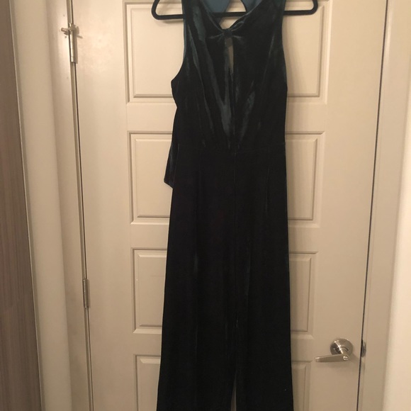 Velvet Green Jumpsuit! - Picture 4 of 7